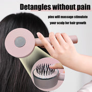 self-cleaning hairbrush
detangling brush
curly hair brush
all hair types brush
no-tangle brush
hygienic hairbrush
hair care tool