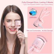 heated lash curler
rechargeable electric eyelash curler
portable lash lifter
dual temperature settings
long-lasting lashes
professional eyelash curling tool