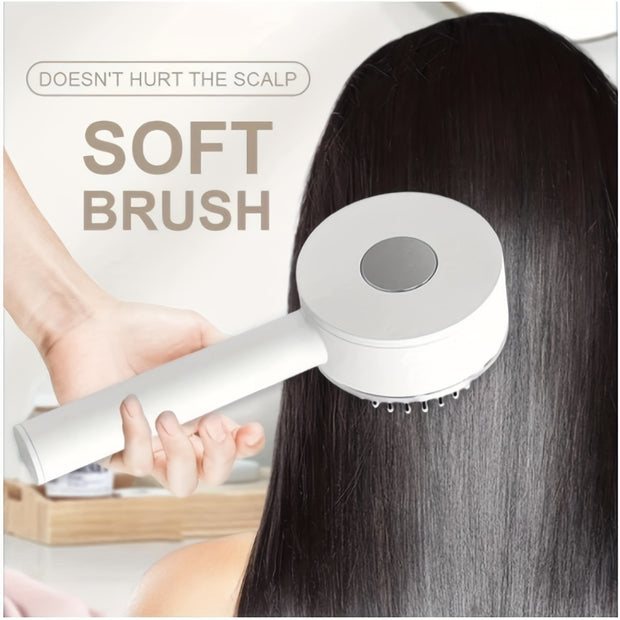 self-cleaning hairbrush
detangling brush
curly hair brush
all hair types brush
no-tangle brush
hygienic hairbrush
hair care tool